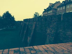 A fragment of the old wall surrounding Warsaw's Old City. All of it has been reconstructed.