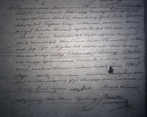 Hiel Mayer Piwko's birth certificate, 1854