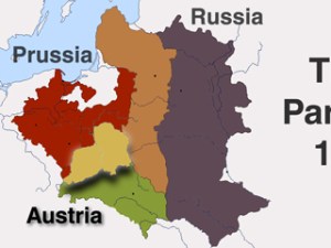 Map source and more information about the partitions of Poland: http://www.britannica.com/EBchecked/topic/466910/Partitions-of-Poland