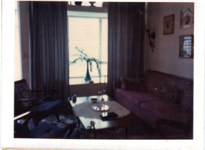 A bad photo, but one of the few I have of Babcia's apartment on Riverside Drive, showing her Madonna in a gilded frame.
