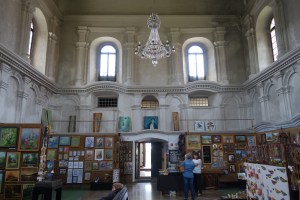 Interior of the Lesko Synagogue. Now owned by the town, it functions as a gallery of regional art.