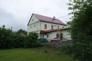 Former synagogue, now a grocery store in Dukla