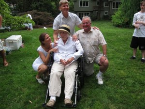 Mama's 90th birthday, celebrated in white.